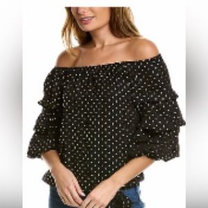 Black and gold polka dots